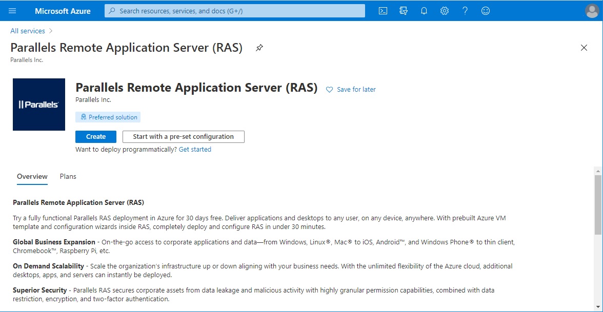 Figure 1 - Azure Marketplace