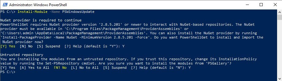 How to install PSWindowsUpdate 