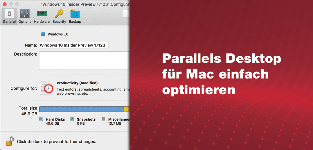 Parallels Desktop für Mac einfach optimieren