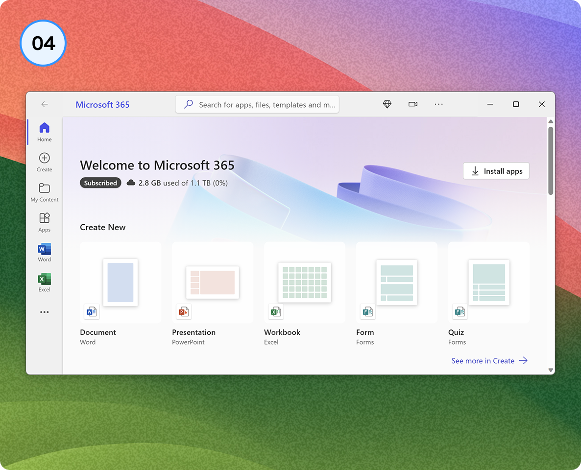 Parallels Desktop を利用して 、Mac にマイクロソフト社のエクセルをダウンロードする方法